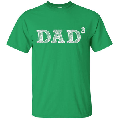 Men_s Dad3, Three Kids Father_s Day, Father Of Three T-shirt Irish Green