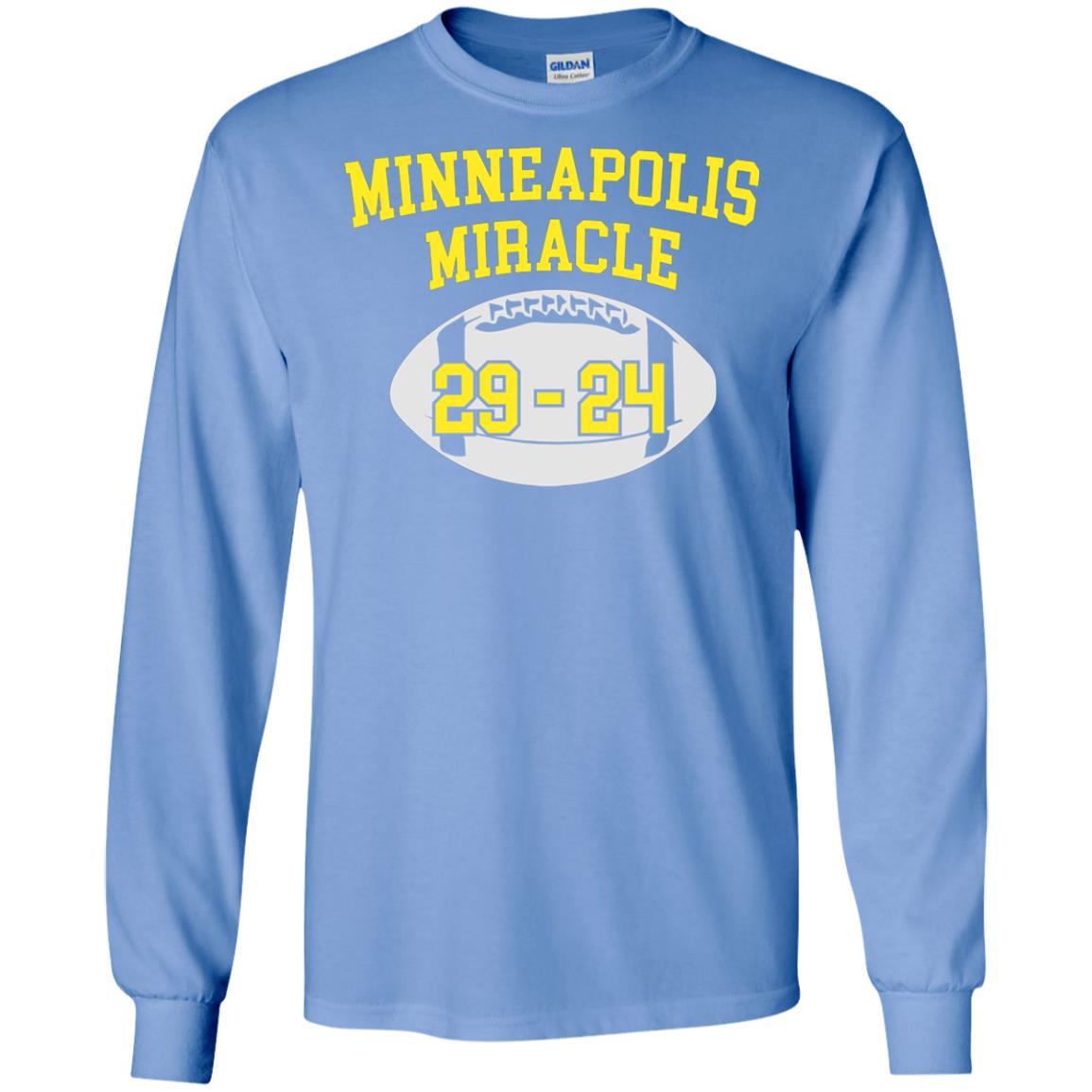 Football Lover T-shirt Minneapolis Miracle Carolina Blue