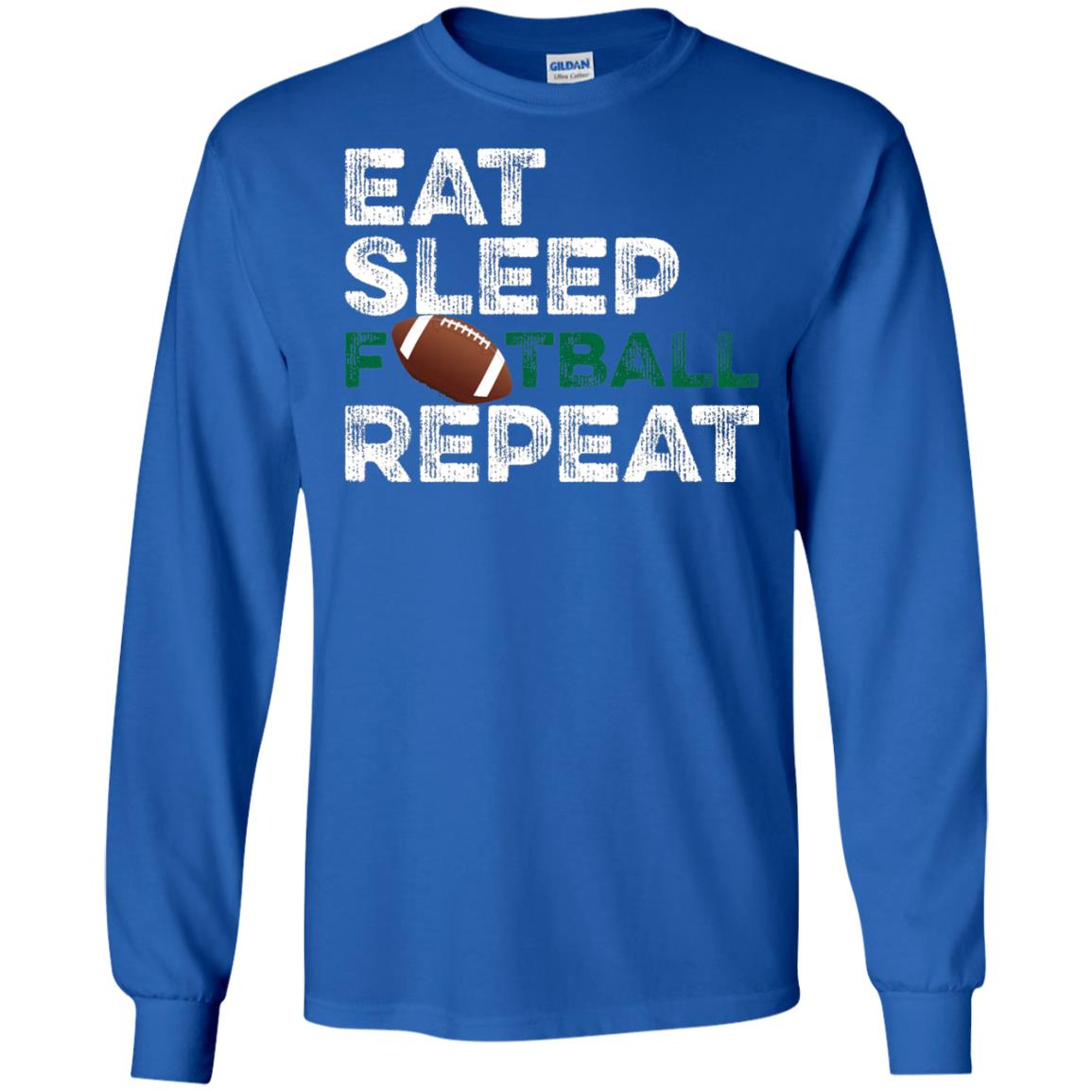 Eat Sleep Football Repeat Football Lover Shirt Royal