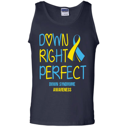 Down Right Perfect Down Syndrome Awareness T-shirt Navy