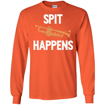 Trumpet Players T-shirt Spit Happens Orange