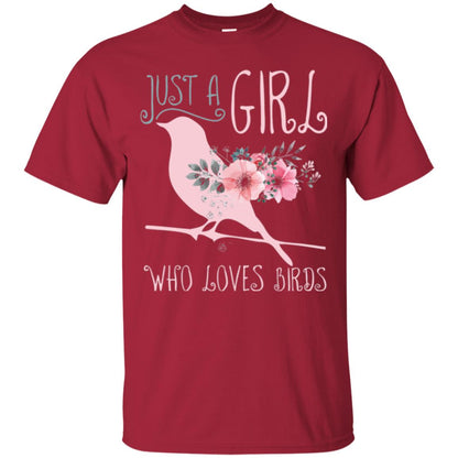 Just A Girl Who Loves Birds Bird Lover T-shirt Cardinal