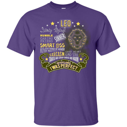 Dirty Mind Humble Caring Friend Filthy Sinner Mouth Good Heart Kind I Never Clamed I Was Perfect Leo Birthday Purple