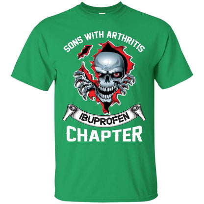 Sons With Arthritis Ibuprofen Chapter Biker T-shirt Irish Green
