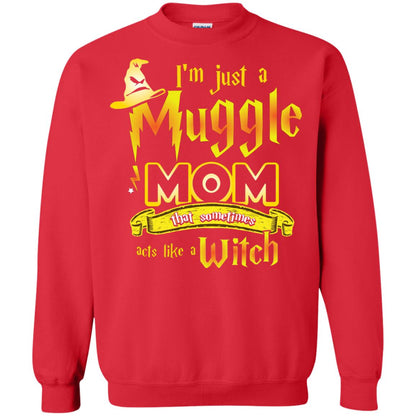 I_m Just A Muggle Mom That Sometimes Acts Like A Witch Fan Harry Potter Shirt For Mom Red