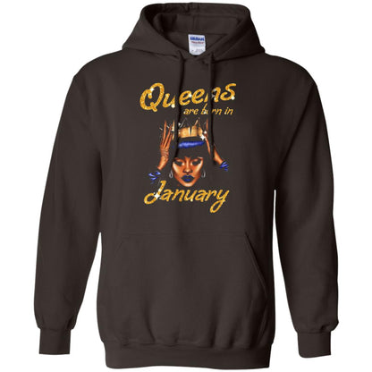 Birthday T-shirt Queens Are Born In January Dark Chocolate