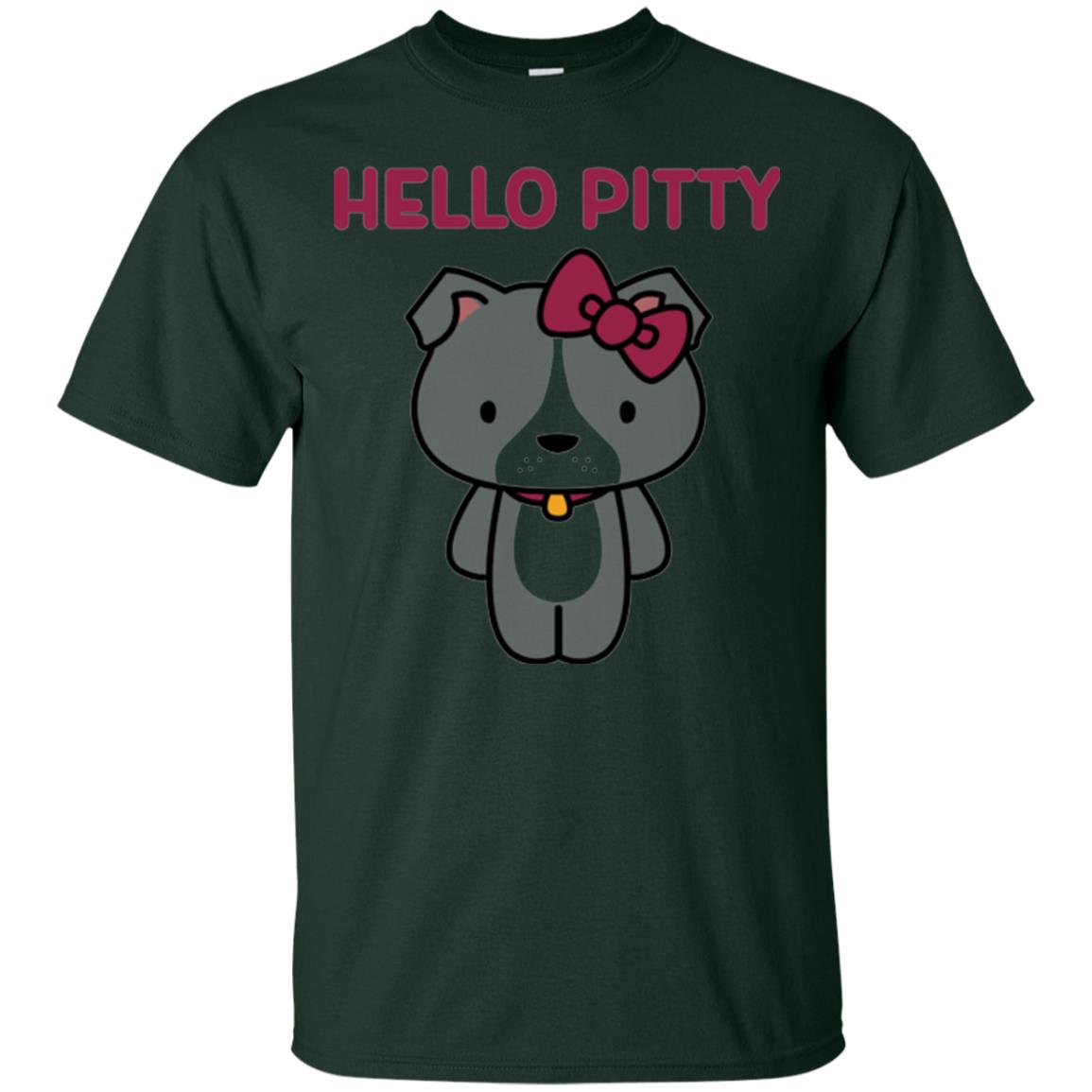 Hello Pitty Dog Lover Shirt Forest
