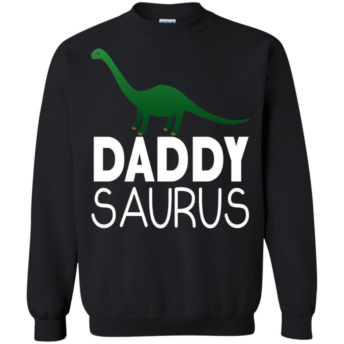 Daddy Saurus Dinosaur Matching Daddy T-shirt Black
