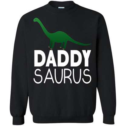 Daddy Saurus Dinosaur Matching Daddy T-shirt Black