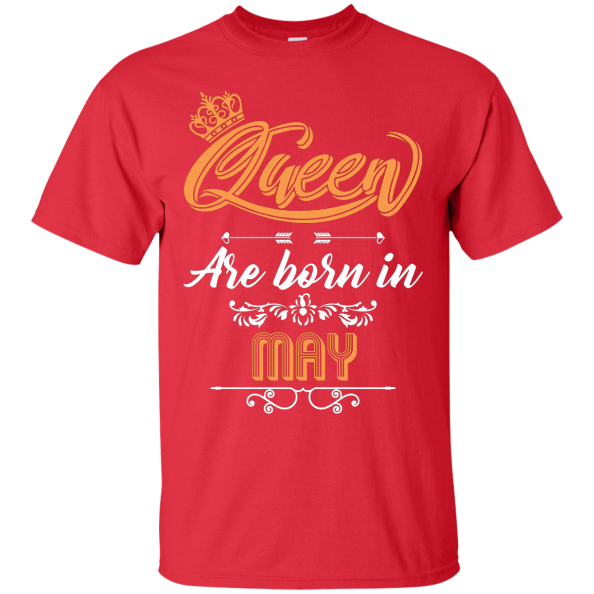 Brithday T-Shirt Queen Are Born In May Red