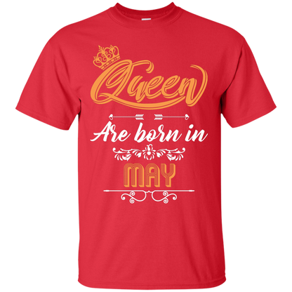 Brithday T-Shirt Queen Are Born In May Red