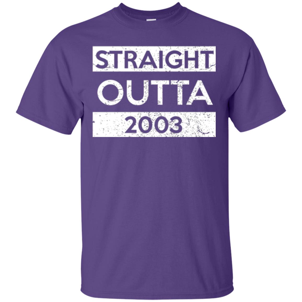 Brithday T-shirt Straight Outta 2003 Purple