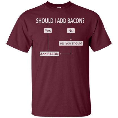 Bacon Lovers T-shirt Shoud I Add Bacon Maroon