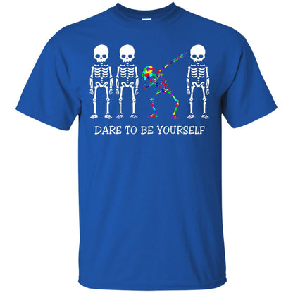 Dare To Be Yourself Autism Awareness T-shirt Royal