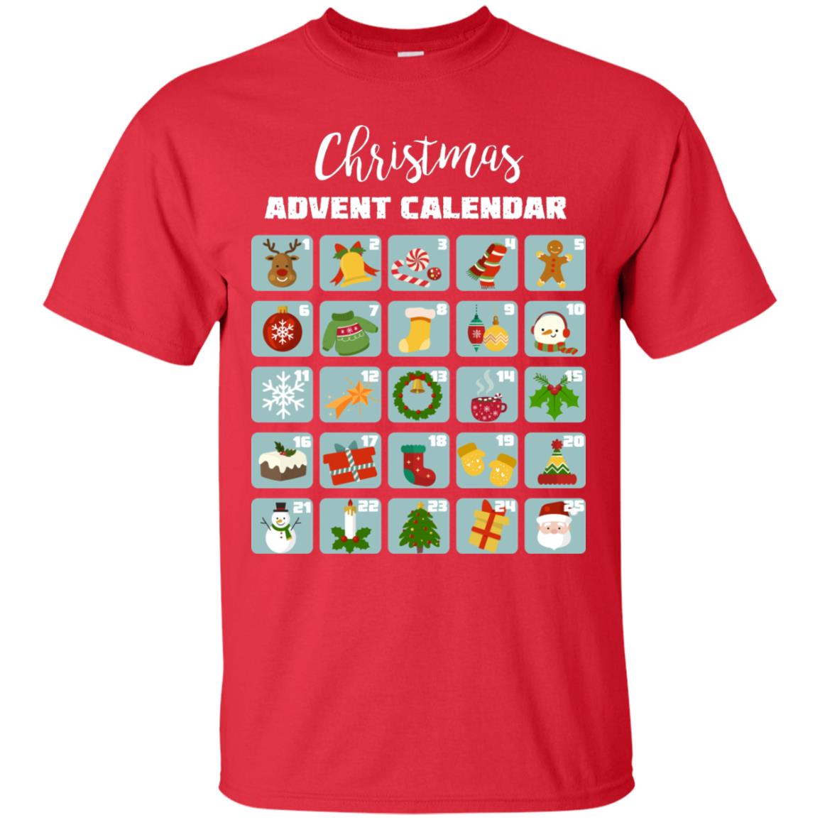 Christmas Calendar December 2018 Gift Shirt Red