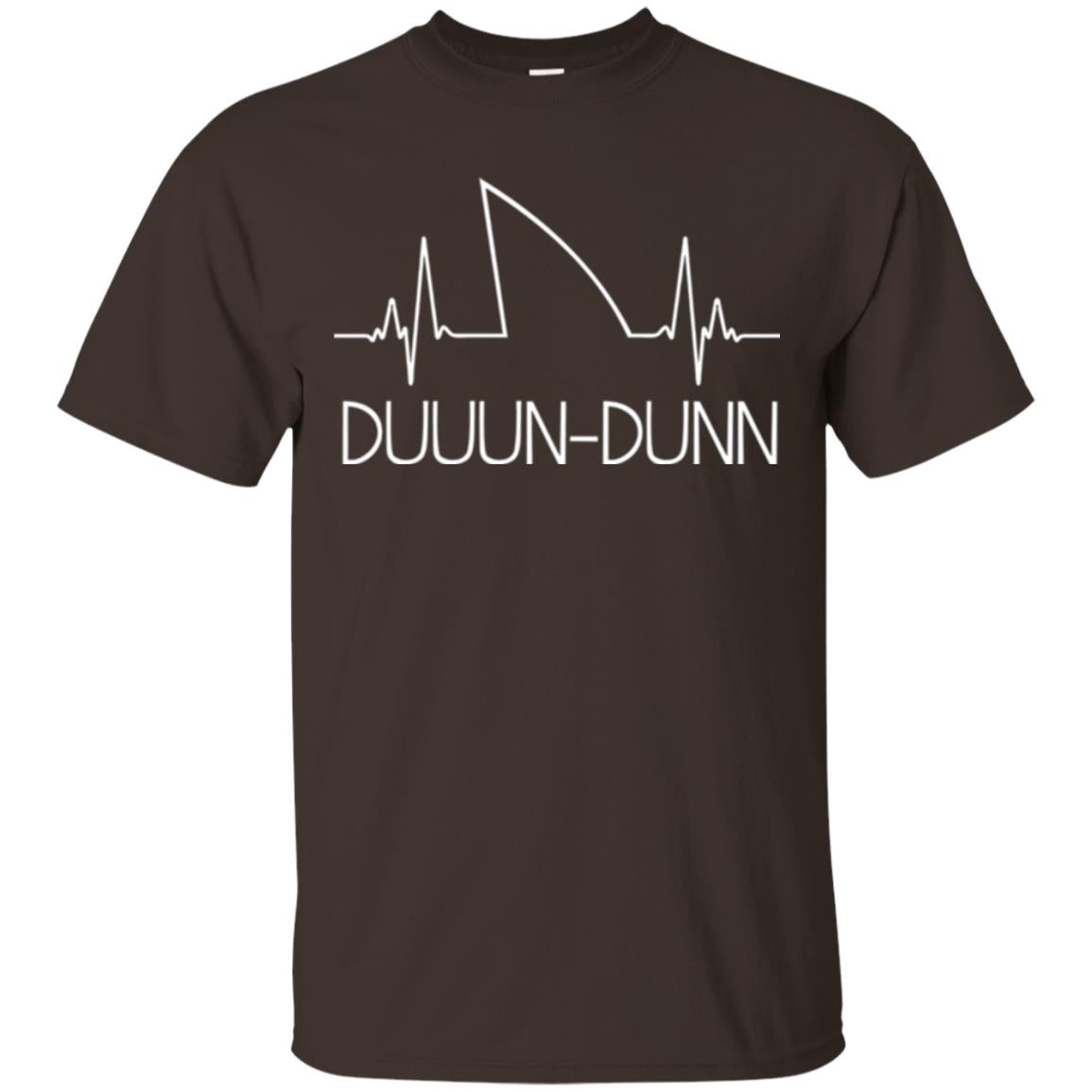 Funny Shark Shirt Feat. Shark Heartbeat Shark Lovers T-shirt Dark Chocolate
