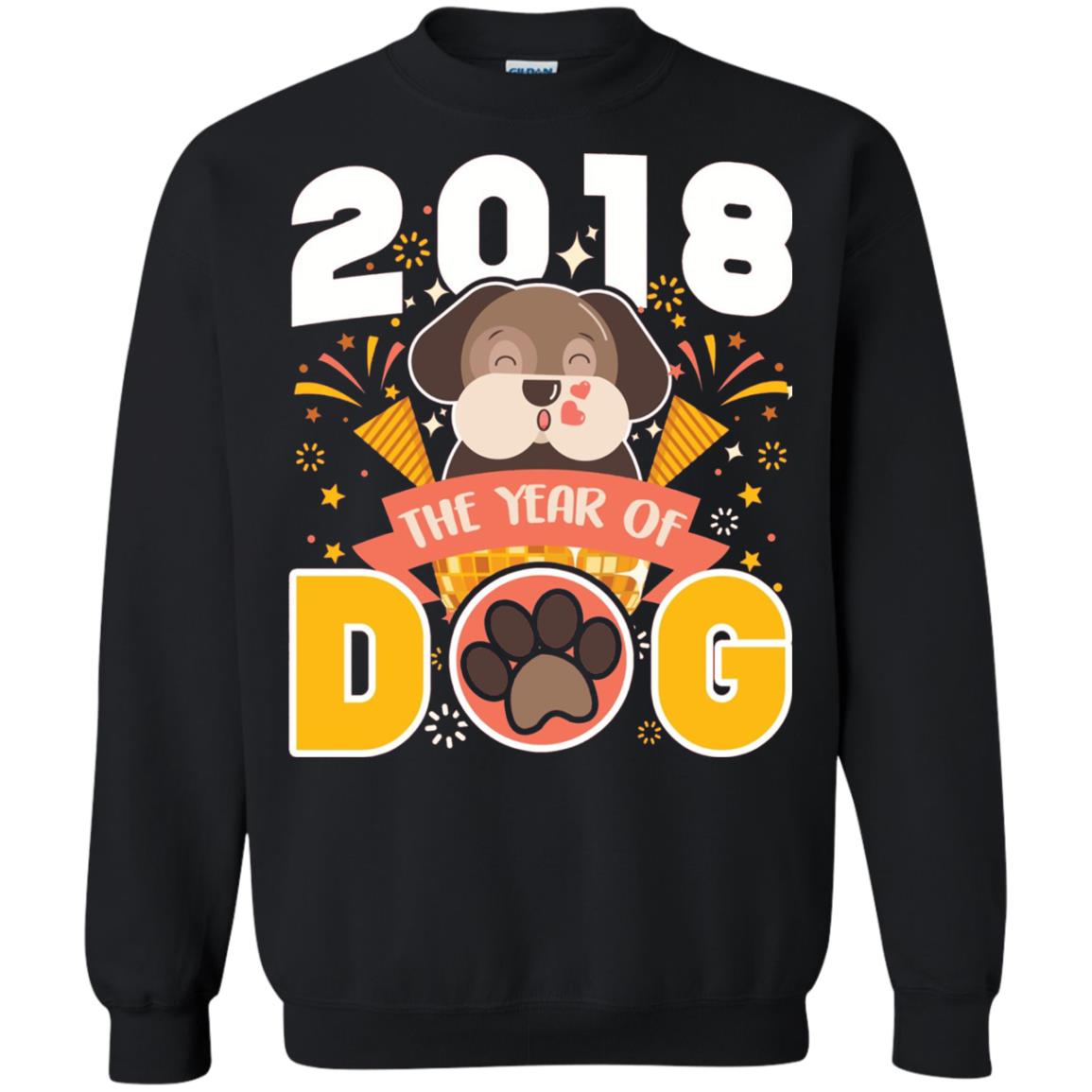 Funny Chinese New Year T-shirt 2018 The Year Of Dog Black