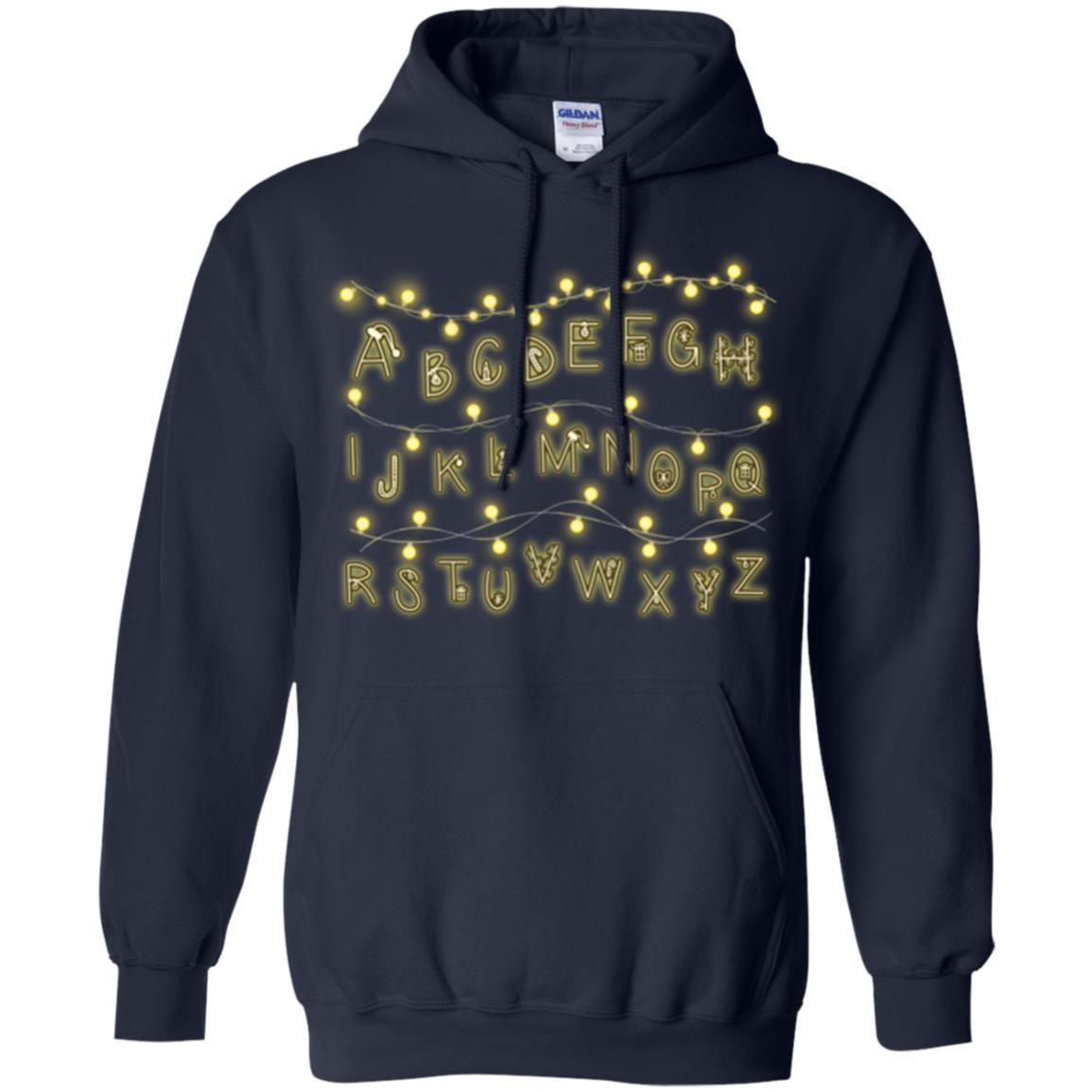 Alphabet Fairy Lights T-shirt Navy