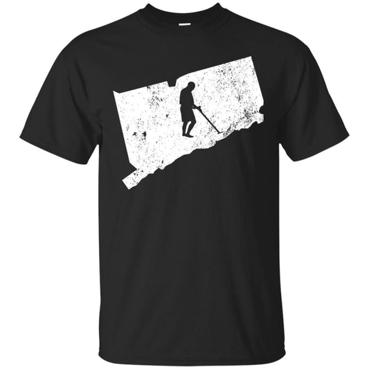 Connecticut Metal Detector Shirt Geocaching Swag Black