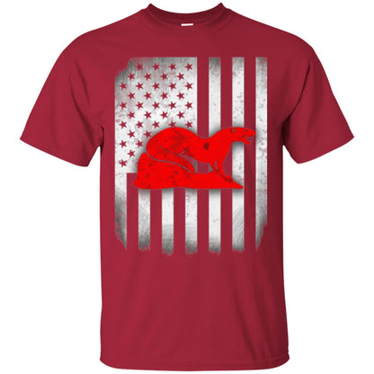 Mongoose Flag Of United States T-shirt Cardinal