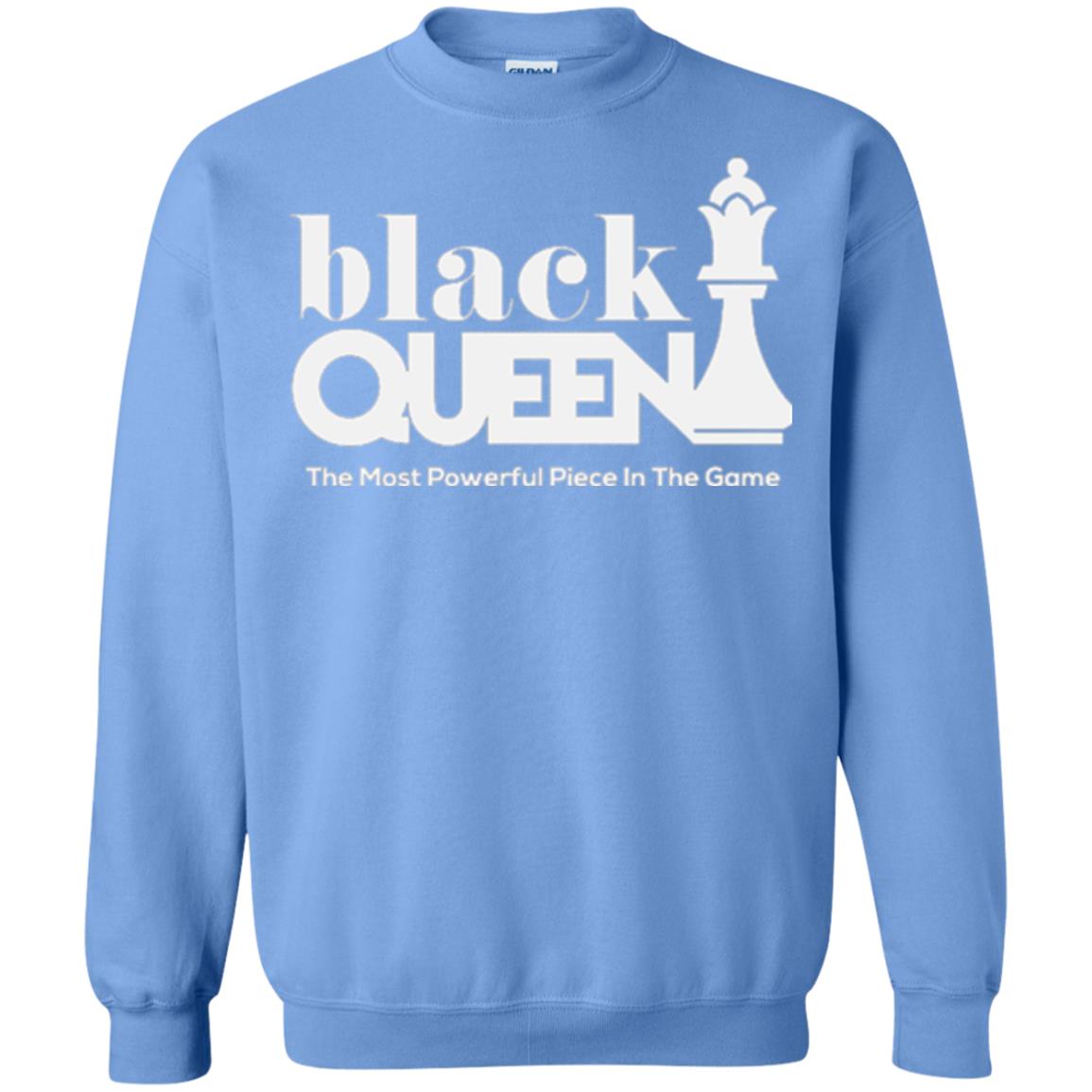 Black Queen The Most Powerful Piece In The Game Proud Black Woman T-shirt Carolina Blue