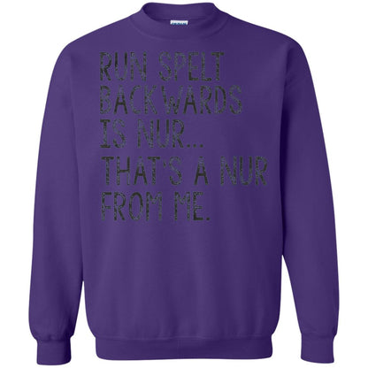 Run Spelt Backwards Is Nur Nurse T-shirt Purple