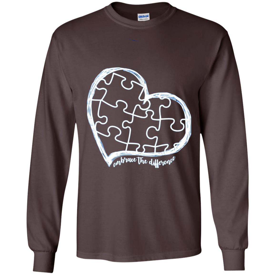 Autism Awareness Shirt Embrace Differences Dark Chocolate