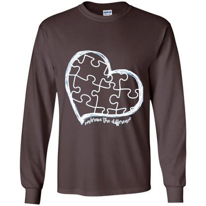 Autism Awareness Shirt Embrace Differences Dark Chocolate