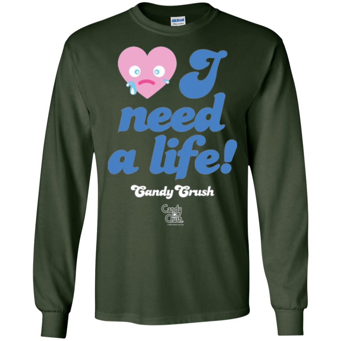 Gamer T-shirt I Need A Life T-shirt Forest Green