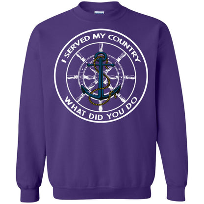 I Served My Country What Did You Do Shirt For Mens Or Womens Purple