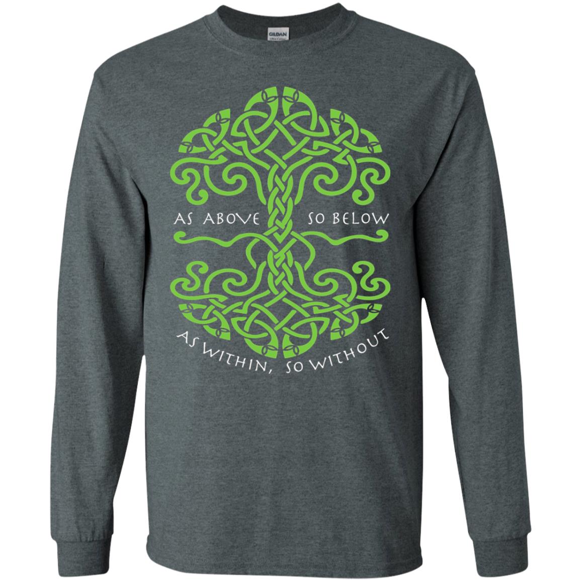 As Above So Below Wiccan Pagan Witche T-shirt Dark Heather
