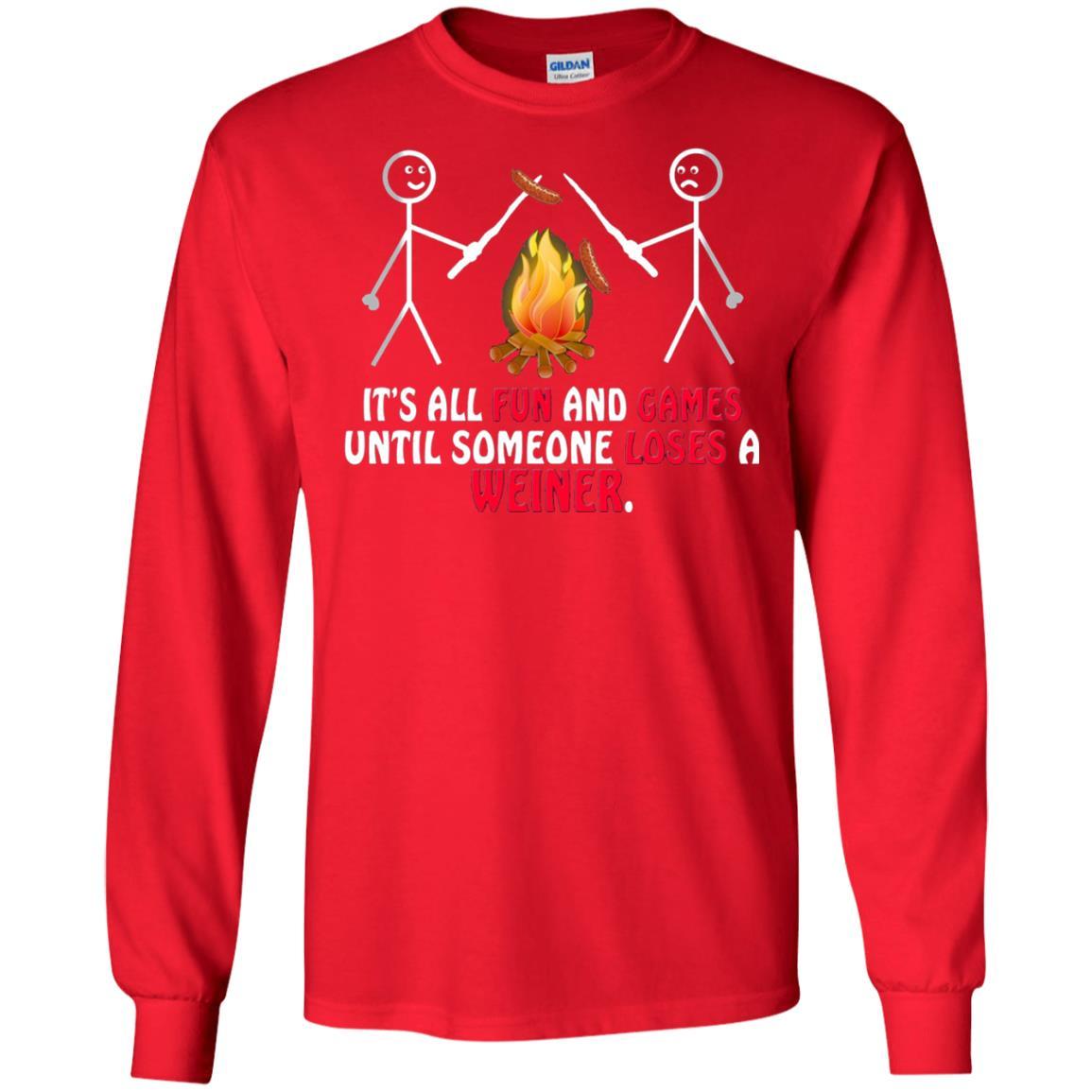 Camper T-shirt It's All Fun And Games Red