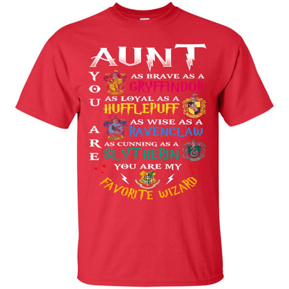 Aunt My Favorite Wizard Harry Potter Fan T-shirt Red