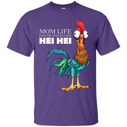 Mom Life Got Me Feelin Like Hei Hei Chicken Shirt Purple
