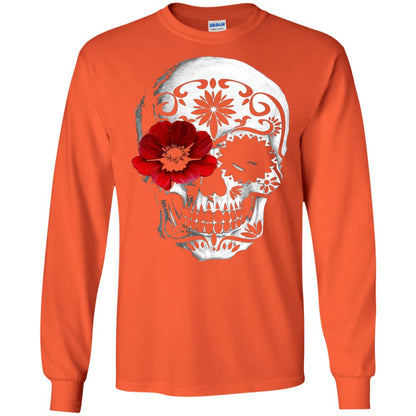 Day Of The Dead Sugar Skull Cinco De Mayo Shirt Orange