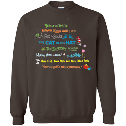 Dr. Seuss Book Title National Wear Red Day T-shirt Dark Chocolate