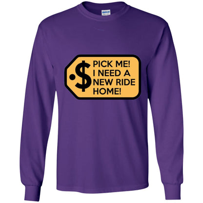 Pick Me I Need A New Ride Home Game Show T-shirt Purple