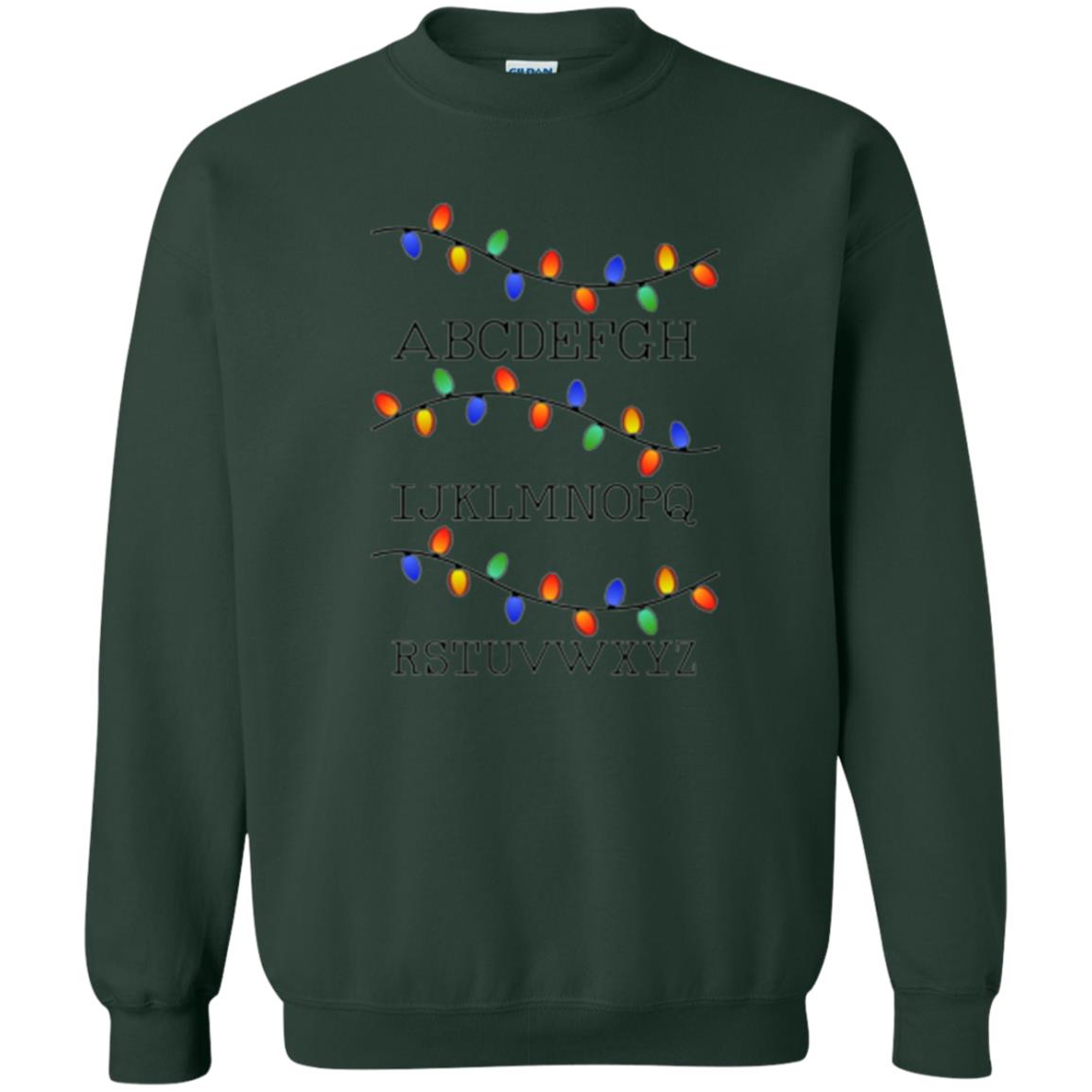 Christmas T-shirt Fairy Lights Forest Green