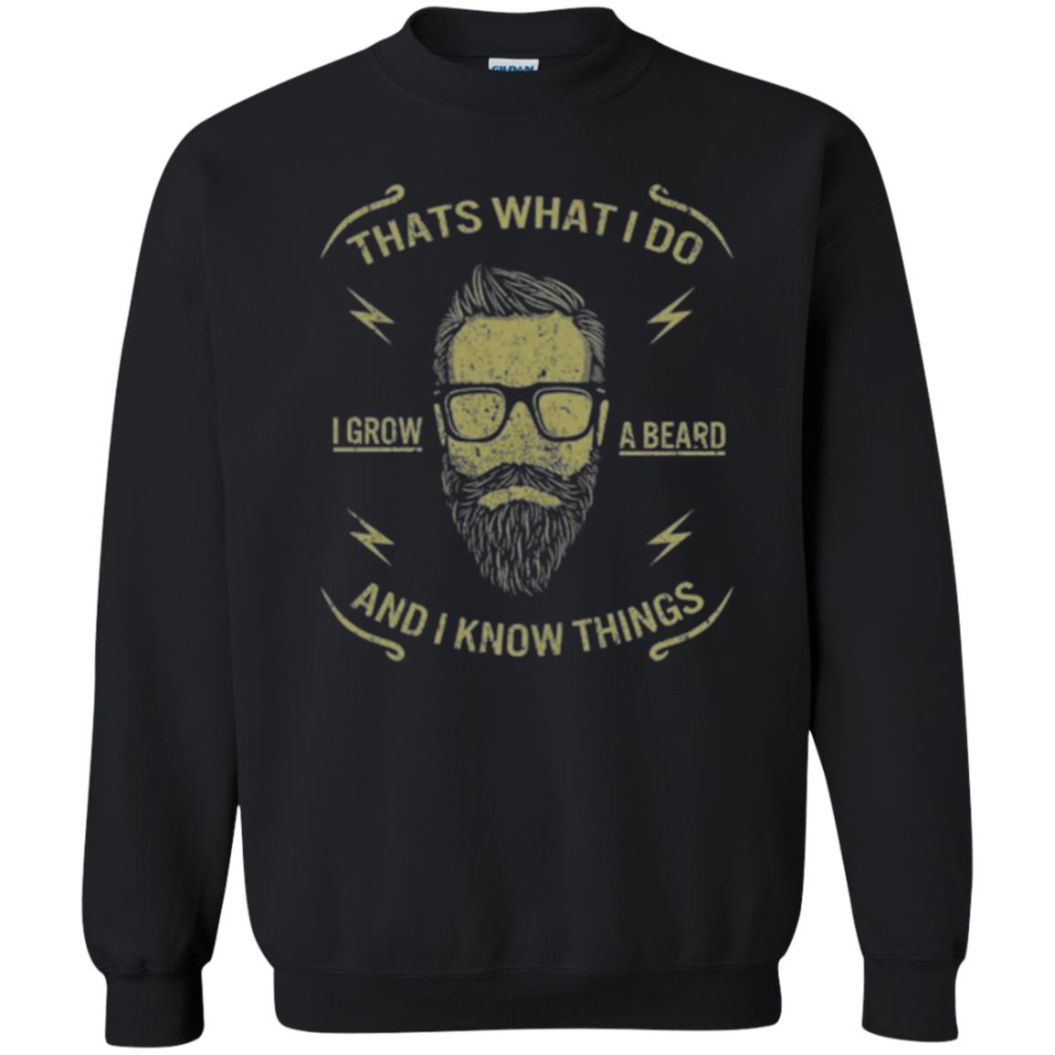 Funny Joke Retro Vintage T-shirt That What I Do I Grow A Beard Black