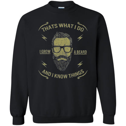 Funny Joke Retro Vintage T-shirt That What I Do I Grow A Beard Black