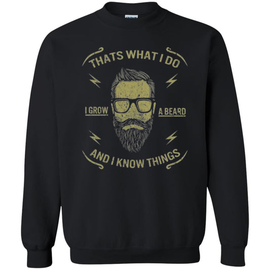 Funny Joke Retro Vintage T-shirt That What I Do I Grow A Beard Black