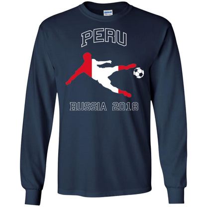 Soccer Lovers T-shirt Peru Russia In 2018 Navy