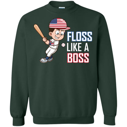 Floss Like A Boss Shirt For Baseball Players Forest Green