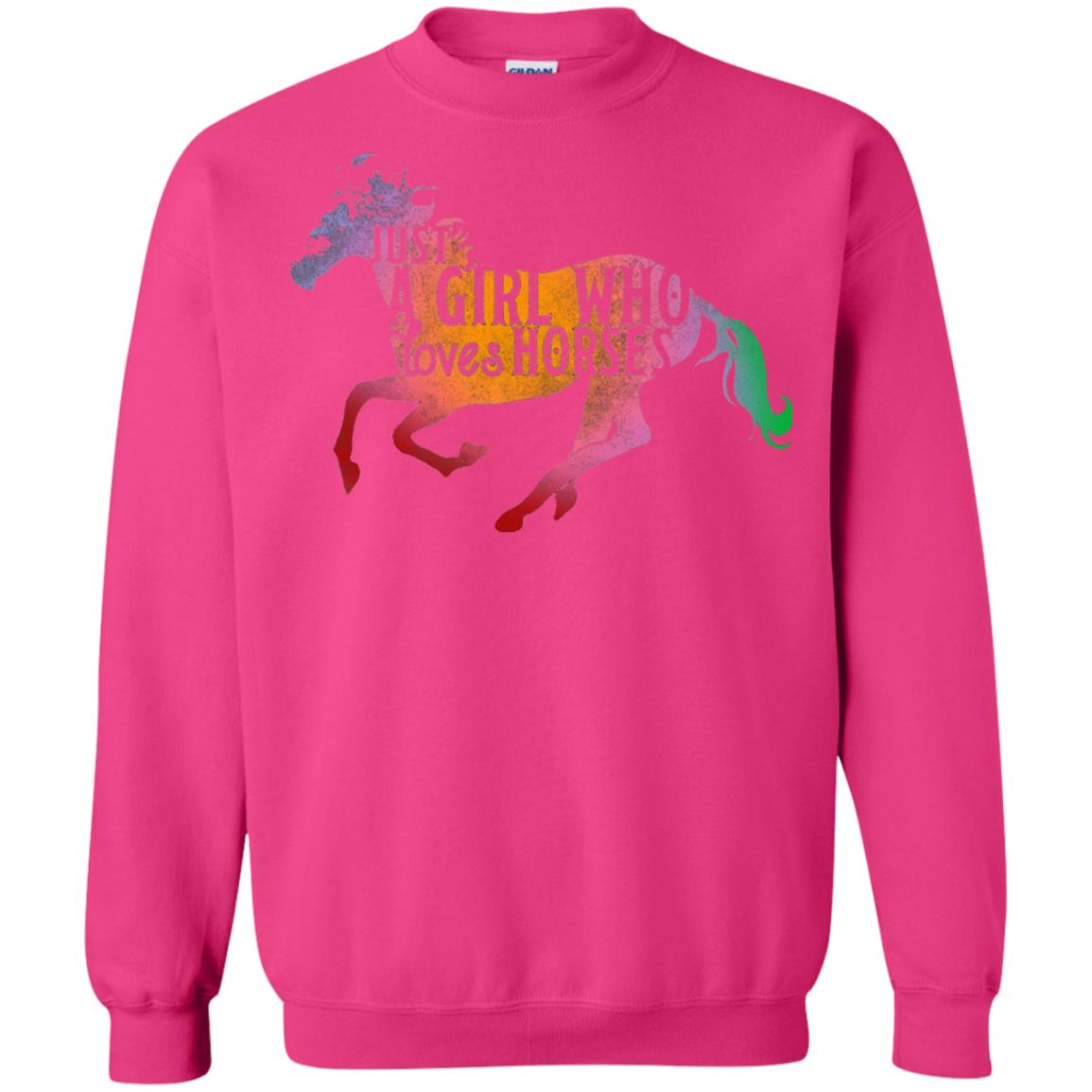 Just A Girl Who Loves Horses Equestrian T-shirt Heliconia