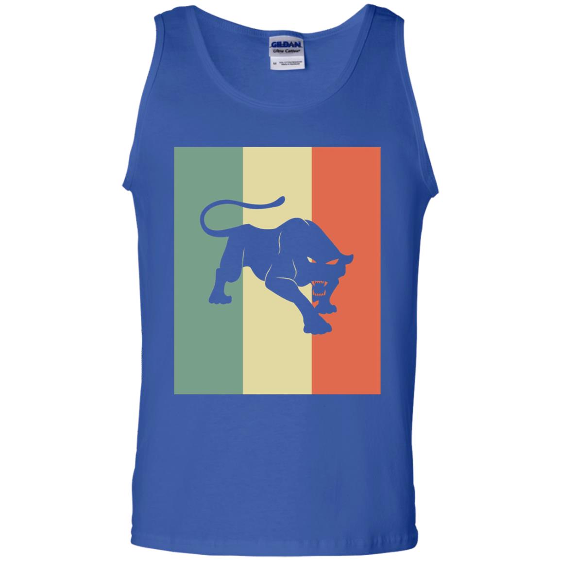 Black Panther Silhouette Gift Shirt Retro Vintage Classic Tee Royal