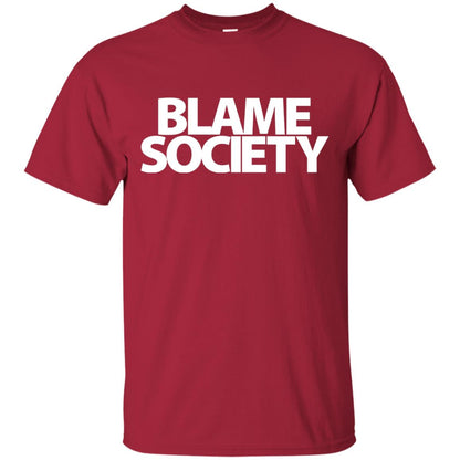 Mens Blame Society Urban Hip Hop T-shirt Cardinal