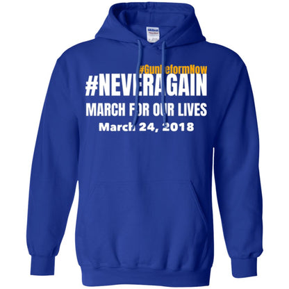 March For Our Lives Never Again Anti Gun T-shirt Royal