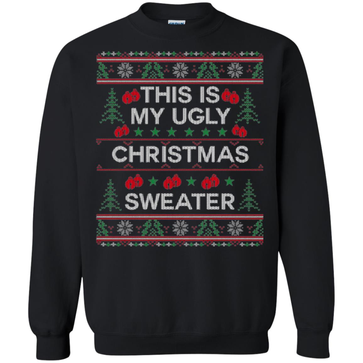 Christmas T-shirt This Is My Ugly Christmas Sweater Black