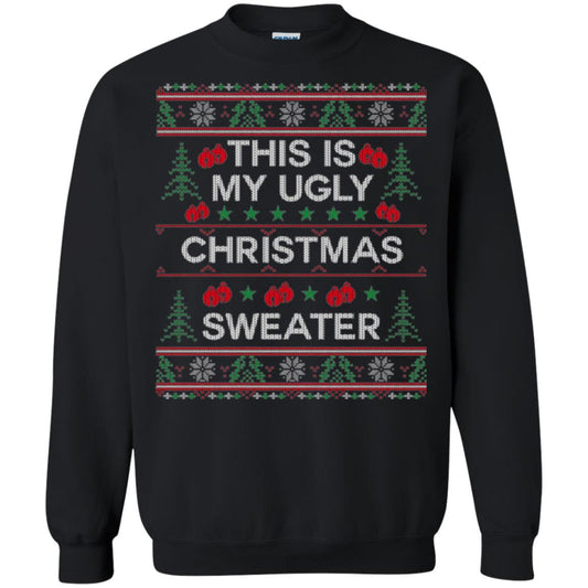 Christmas T-shirt This Is My Ugly Christmas Sweater Black