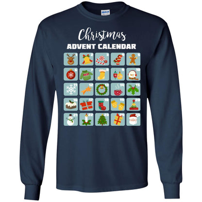 Christmas Calendar December 2018 Gift Shirt Navy